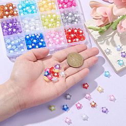 300шт 12 цвета прозрачные акриловые бусины&nbsp;TACR-CJ0001-63