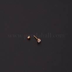 Серьги для хряща из хирургической нержавеющей стали 316L с микропаве из прозрачного кубического циркония&nbsp;WG35966-02