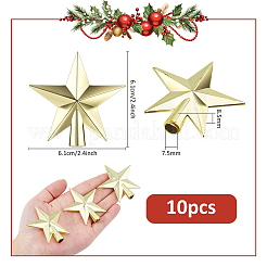 10 шт. пластиковое украшение на верхушку елки в виде звезды&nbsp;DIY-DC0003-98