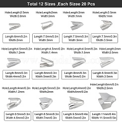 240 шт. 12 складных обжимных наконечника шнура из нержавеющей стали 304&nbsp;STAS-SC0002-96