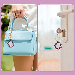2 porte-clés miroir en PU&nbsp;KEYC-TADJ0001-05A