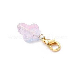 Прозрачные стеклянные кресты подвесные украшения&nbsp;HJEW-JM03349-02