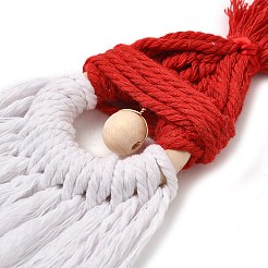 Adornos colgantes de Papá Noel tejidos con hilo de algodón&nbsp;HJEW-JM02455-01