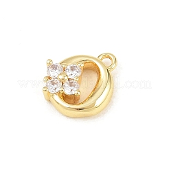 Ciondoli in ottone zirconi chiari micro pavé&nbsp;KK-Z151-18G-O