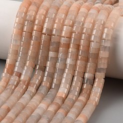 Natürliche Pfirsichmondstein Perlen Stränge&nbsp;G-M420-A07-01