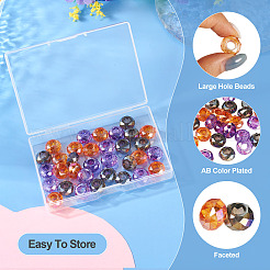 36 stücke 3 arten backen farbe transparent glas europäischen perlen&nbsp;GPDL-TA0001-07