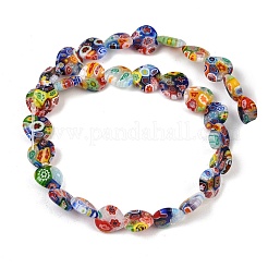 Millefiori main brins coeur en verre de perles&nbsp;LK-P017-14