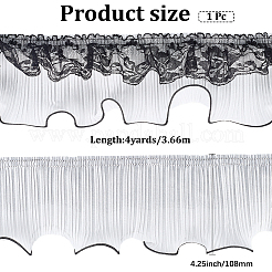 4 ярд органзы плиссированная кружевная лента&nbsp;OCOR-CY0001-82