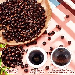 Крашеные натуральные деревянные бусины&nbsp;WOOD-GO0001-07A