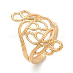 Anelli polsini aperti in acciaio inossidabile 304 per donna&nbsp;RJEW-U061-02G