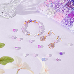 DIY-Sets zur Schmuckherstellung mit runden Kunstperlen aus Acryl und Glasperlen&nbsp;DIY-SP0002-78F