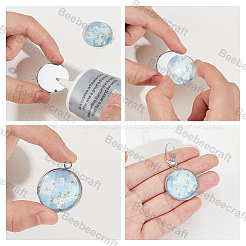 20 pz 304 ciondolo cabochon in acciaio inox&nbsp;STAS-BBC0010-67P-01