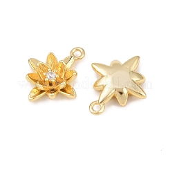 Латунные микропаве прозрачные кубические циркониевые подвески&nbsp;KK-G544-07G-03