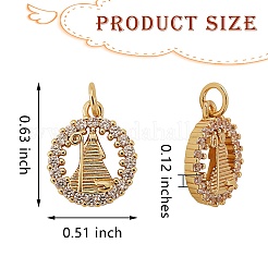 5 шт. Латунные подвески с микропаве&nbsp;ZIRC-SZ0002-38