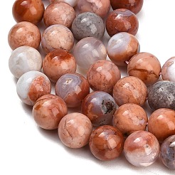 Fili di perle di agata rosa messicana naturale&nbsp;GG-CBA07EB-A01-01