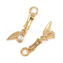 Pendentifs en laiton Shegrace avec micro-pavé de zircone cubique transparente&nbsp;XGRQ4N099-712G