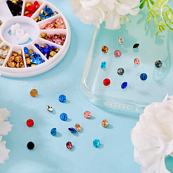 Заостренные заднее стекло горный хрусталь кабошоны&nbsp;RGLA-YS0001-04C