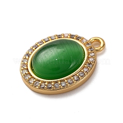 Латунные микропаве прозрачные подвески с фианитом&nbsp;KK-Z066-06G-02