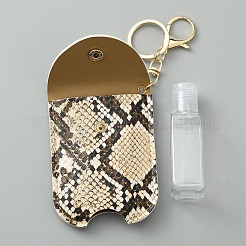 Пластиковая бутылка с дезинфицирующим средством для рук с леопардовым принтом и крышкой из искусственной кожи&nbsp;KEYC-WH0024-28C