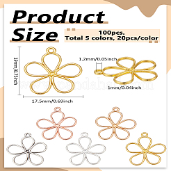 100 шт. 5 цвета подвески из сплава в тибетском стиле&nbsp;FIND-LP0004-78