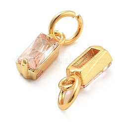 Adornos de latón micropavé de circonia cúbica&nbsp;ZIRC-F111-03G-11