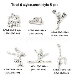 30 шт. 6 стиля подвески из сплава на тему черлидинга&nbsp;FIND-FP0001-34