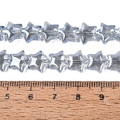 Galvanisieren transparente Glasperlen Stränge&nbsp;EGLA-N056-04A-A05