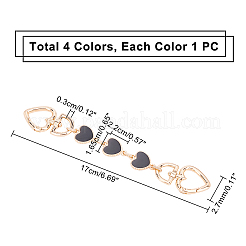 4 шт. 4-х цветные застежки-вешалки из цинкового сплава светло-золотого цвета&nbsp;FIND-PH0001-42