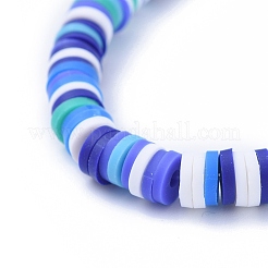 Bracelets élastiques faits à la main de perles heishi en pâte polymère&nbsp;BJEW-JB05300-04