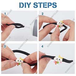 60шт 6 стиля непрозрачные кабошоны из смолы&nbsp;RESI-SC0002-35