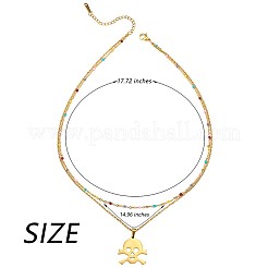 Collares colgantes de esqueleto de acero inoxidable 304&nbsp;JN1059A