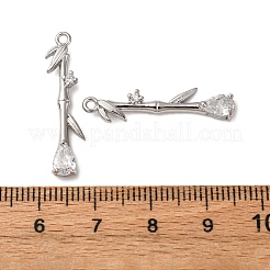 Латунные микропаве прозрачные подвески с фианитом&nbsp;KK-Z112-27P