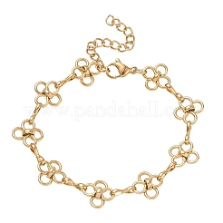 304 Edelstahl-Blumengliederkettenarmbänder&nbsp;SA-CBA2696-21G