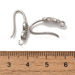 Стойка покрытие латунь микропаве прозрачный кубический цирконий крючки для сережек&nbsp;KK-A231-03P