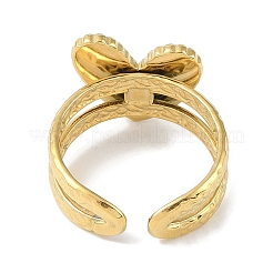 Ионное покрытие (ip) 304 нержавеющая сталь эмаль сердце манжеты кольца для пальцев&nbsp;RJEW-L107-088G-01