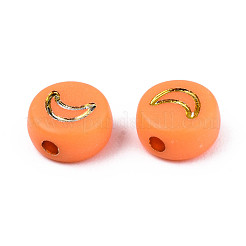 Непрозрачные разноцветные акриловые бусины&nbsp;X-MACR-T038-10-G