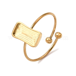 Realizzazione di bracciali aperti rettangolari in acciaio inossidabile 304 con vassoio a lunetta&nbsp;SA-CBABF3F-04G-04