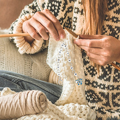 4 шт. акриловые бусины для вязания счетных рядов цепочек&nbsp;HJEW-SC00187