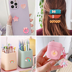 70 шт. 14 стиля непрозрачных и прозрачных смоляных кабошонов&nbsp;RESI-TA0004-77