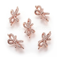 Eslabones de circonita cúbica de micro pavé de latón ecológico&nbsp;KK-F774-14-NR