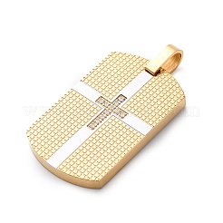 Подвески из нержавеющей стали 304 с микропаве из кубического циркония&nbsp;STAS-U043-22G