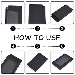 Прямоугольные бумажные коробки для печенья с прозрачным окном&nbsp;LS-CON-WH0107-01B