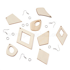 Bois naturel gros pendentifs&nbsp;DIY-TA0008-66