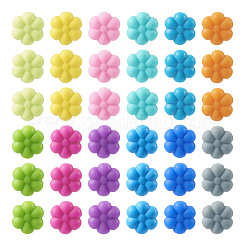 48 pz perline in silicone ecologico per uso alimentare con fiori in 12 colori&nbsp;SIL-TA0001-50