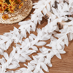 5 ярд полиэстеровой шифоновой кружевной ленты с листьями DIY-GA0007-32C