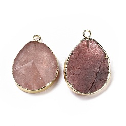 Натуральный клубничный кварцподвески&nbsp;G-I207-14K-G