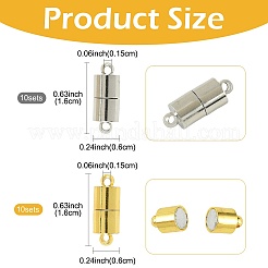 10 Beutel Messing-Magnetverschlüsse mit Ösen&nbsp;KK-FS0002-02P