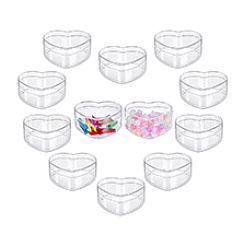 Подарочные коробки для конфет в форме сердца из прозрачного пластика&nbsp;CON-WH0085-163