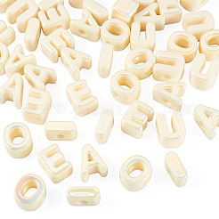 50 Stück 5 Stile UV-Beschichtung undurchsichtige Acrylperlen&nbsp;PACR-TA0001-31A