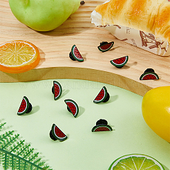 10 Stück Emaille-Anstecknadeln aus Wassermelonenlegierung für Rucksackkleidung&nbsp;JEWB-FH0002-84
